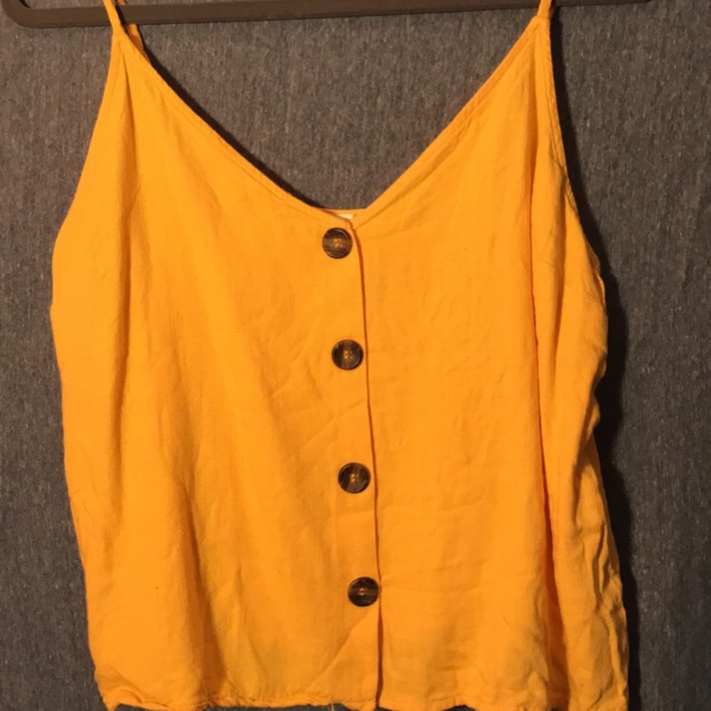 Yellow cropped top